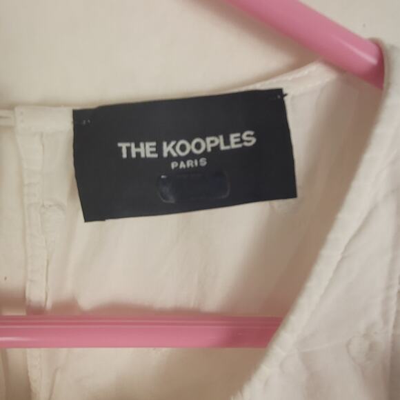 The Kooples white heart embroidered ruffled sleeve tiered dress Size 2 - Picture 4 of 12